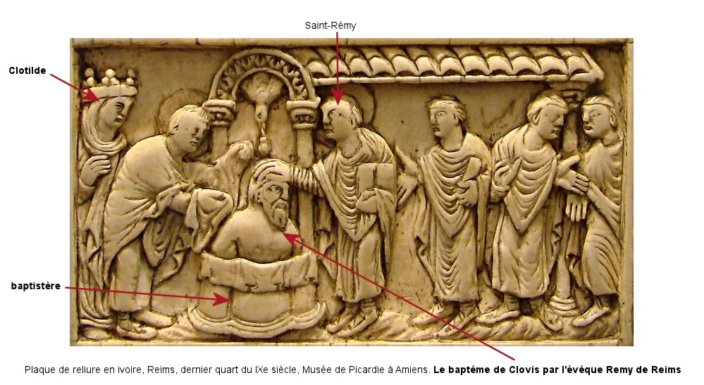 Baptême de Clovis par l’évêque Rémy